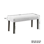 Banc de salle à manger contemporain rembourré Roundhill Furniture Madison, gris