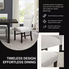 Chaises de salle à manger contemporaines rembourrées Roundhill Furniture Madison, lot de 2, grises