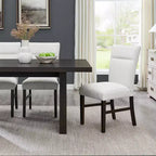 Chaises de salle à manger contemporaines rembourrées Roundhill Furniture Madison, lot de 2, grises