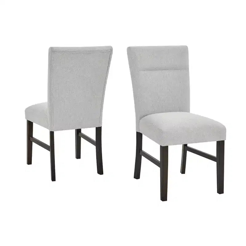 Chaises de salle à manger contemporaines rembourrées Roundhill Furniture Madison, lot de 2, grises