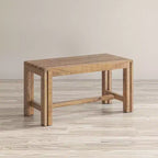 Banc Bradford moderne extensible en bois massif de manguier