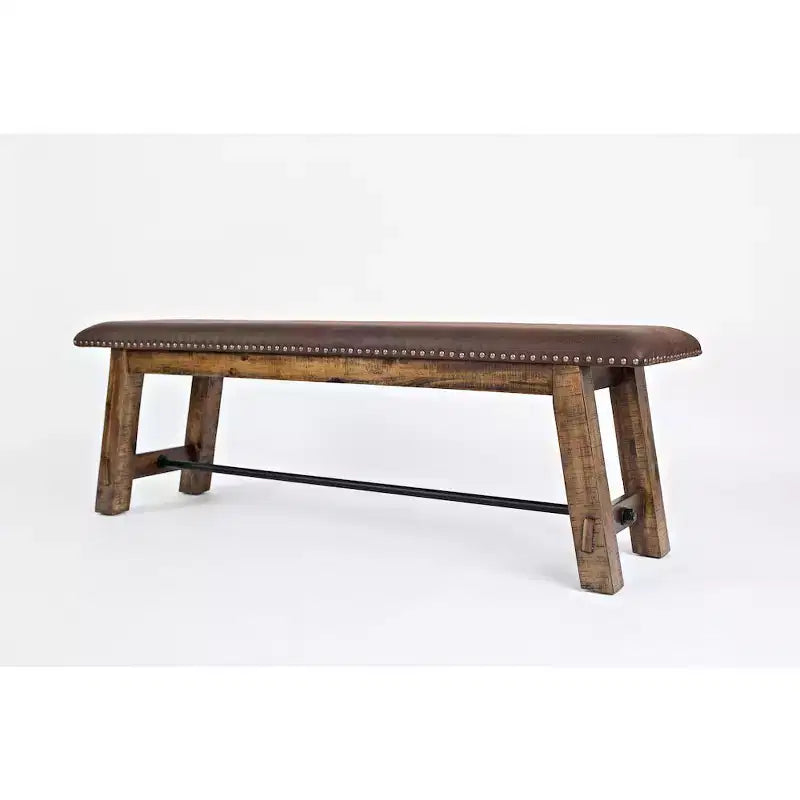 Banc Cannon Valley industriel vieilli 56 en bois vieilli
