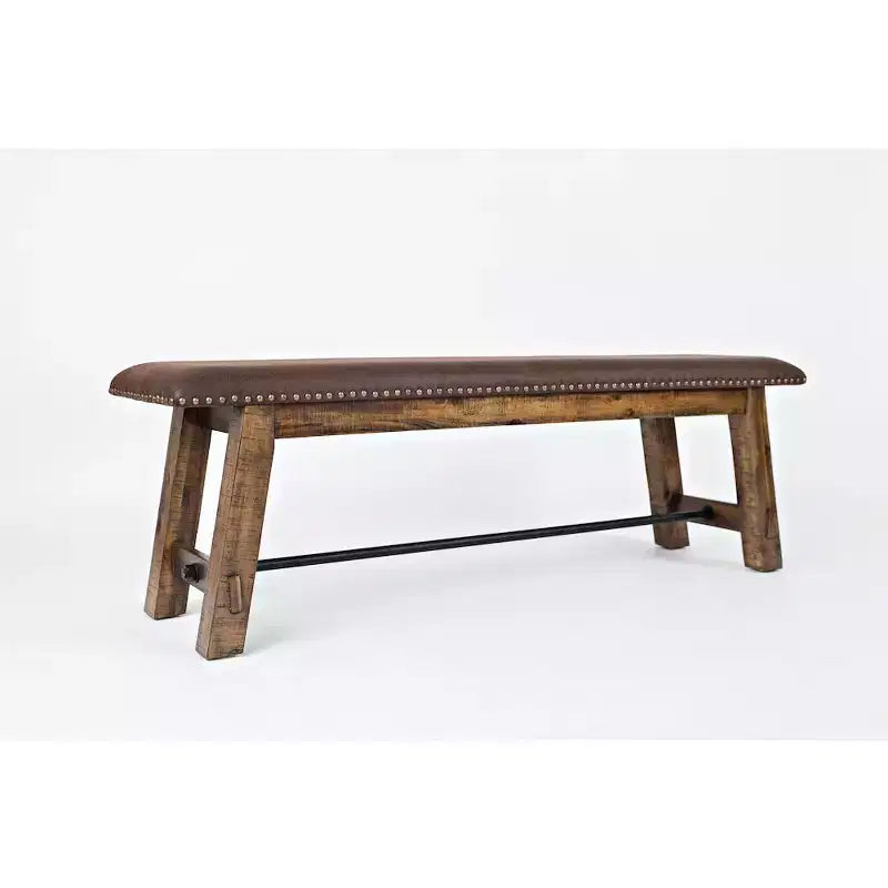 Banc Cannon Valley industriel vieilli 56 en bois vieilli