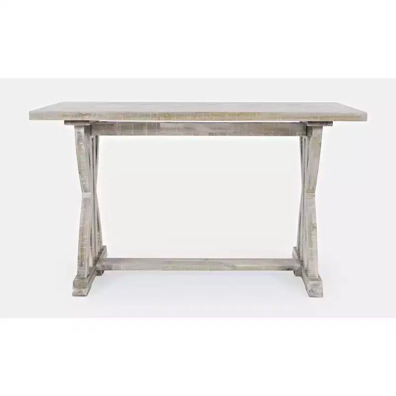 Jofran,Fairview Transitional Herringbone Distressed Acacia Sofa Table- Gray Color
