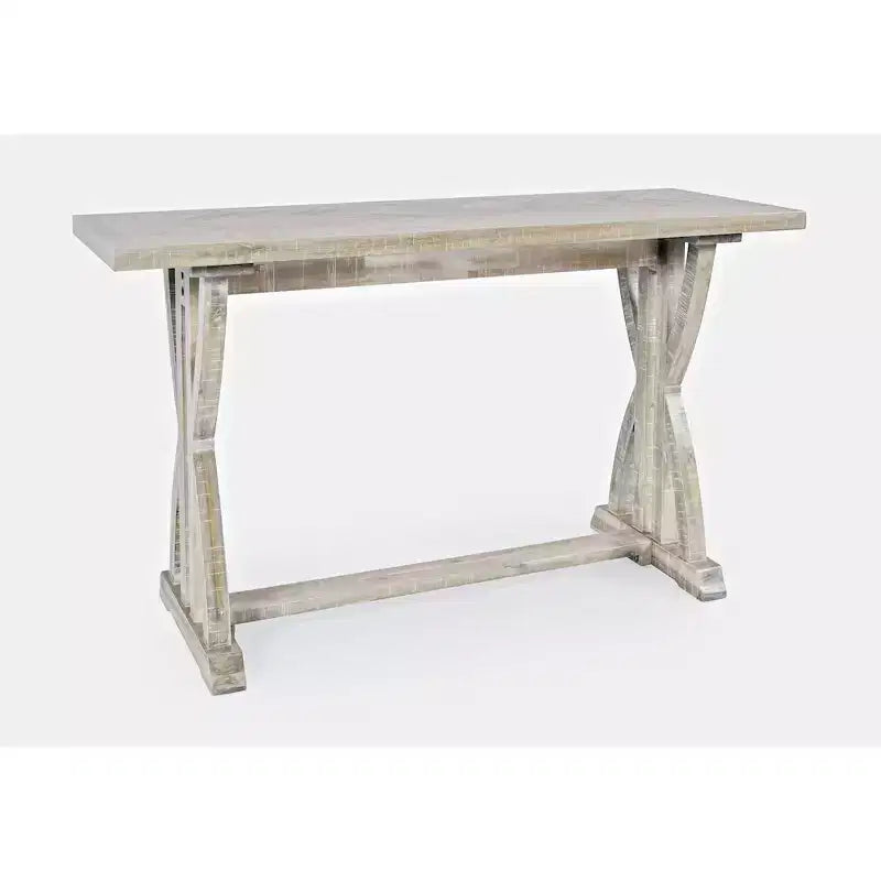 Jofran, Table d'appoint canapé Fairview en acacia à chevrons vieilli - Couleur grise
