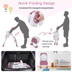 Chaise haute bébé, Chaise haute pliable pour nourrissons avec plateau amovible, Hauteur et inclinaison réglables, Chaise haute pour bébés et tout-petits