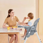 Chaise haute bébé, Chaise haute pliable pour nourrissons avec plateau amovible, Hauteur et inclinaison réglables, Chaise haute pour bébés et tout-petits