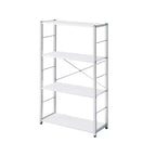 Étagère bibliothèque à quatre niveaux en métal blanc HomeRoots