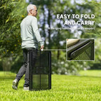Table de cuisson pliante Outsunny, table de camping portable de 1,37 m avec 2 panneaux latéraux, table d'extérieur en métal réglable en hauteur pour pique-nique, barbecue, fête