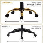 Chaise de bureau Yaheetech pivotante à 360 degrés avec dossier mi-haut et hauteur réglable