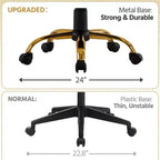 Chaise de bureau Yaheetech pivotante à 360 degrés avec dossier mi-haut et hauteur réglable