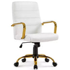 Chaise de bureau Yaheetech pivotante à 360 degrés avec dossier mi-haut et hauteur réglable