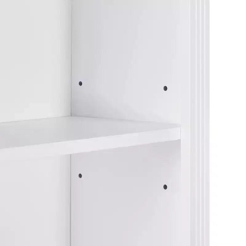 Meuble de Rangement Haut de Salle de Bain en Bois de 199,9 cm avec Tiroirs et Rangement, Étagère Moderne avec Étagère Réglable, Blanc - ModernLuxe