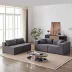 Canapé d'angle en velours côtelé de 264 cm : Canapé modulaire de luxe 4 places, rempli de mousse - Idéal pour le salon et la chambre à coucher