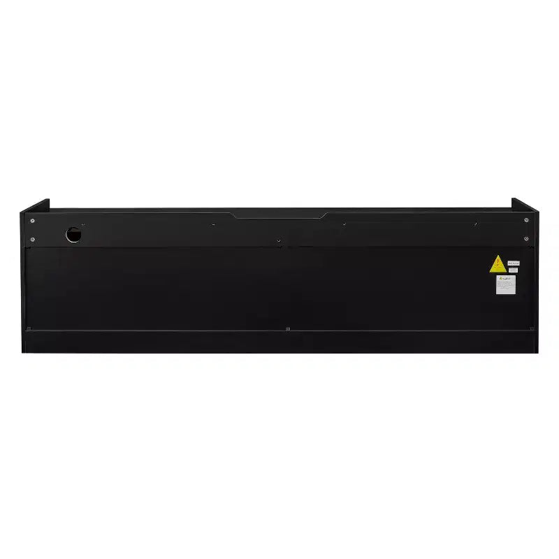 Meuble TV moderne console multimédia avec 4 tiroirs, ports de charge et éclairage d'ambiance LED, Naturel/Noyer/Noir-Christopher Knight Home