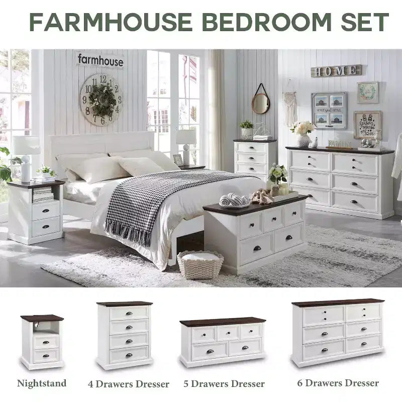 SinCiDo Commode de Ferme avec 6 Tiroirs, Commode Verticale Large de 58", Organisateur de Placard à Tiroirs, 2 Tailles de Tiroirs Différentes pour Salon