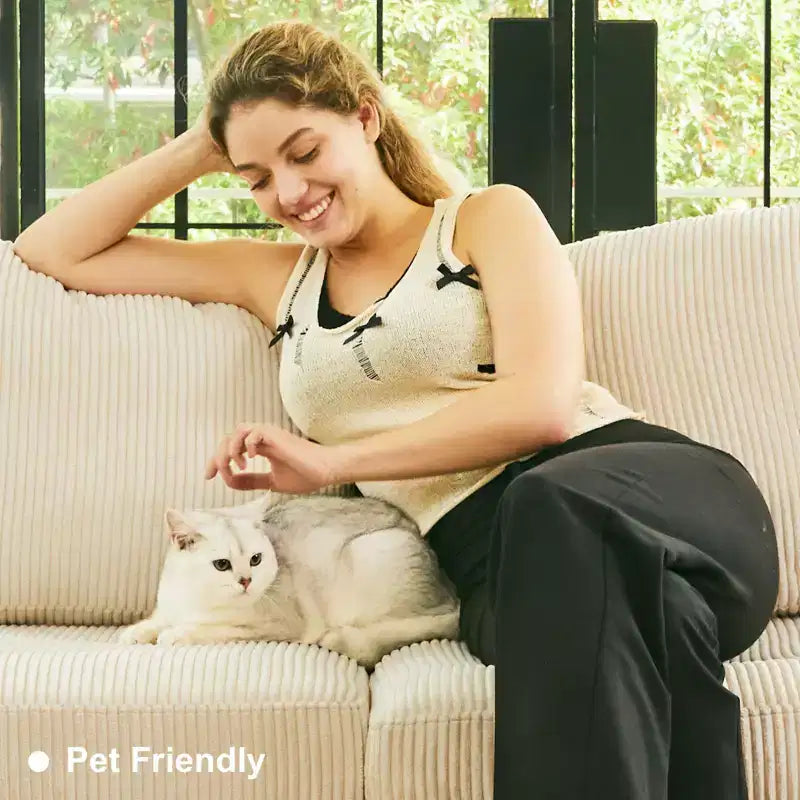 Canapé-lit modulaire sectionnel Belffin avec pouf de rangement, canapé sectionnel de luxe en velours côtelé avec méridienne convertible moderne pour salon