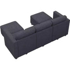 Canapé-lit modulaire sectionnel Belffin avec pouf de rangement, canapé sectionnel de luxe en velours côtelé avec méridienne convertible moderne pour salon