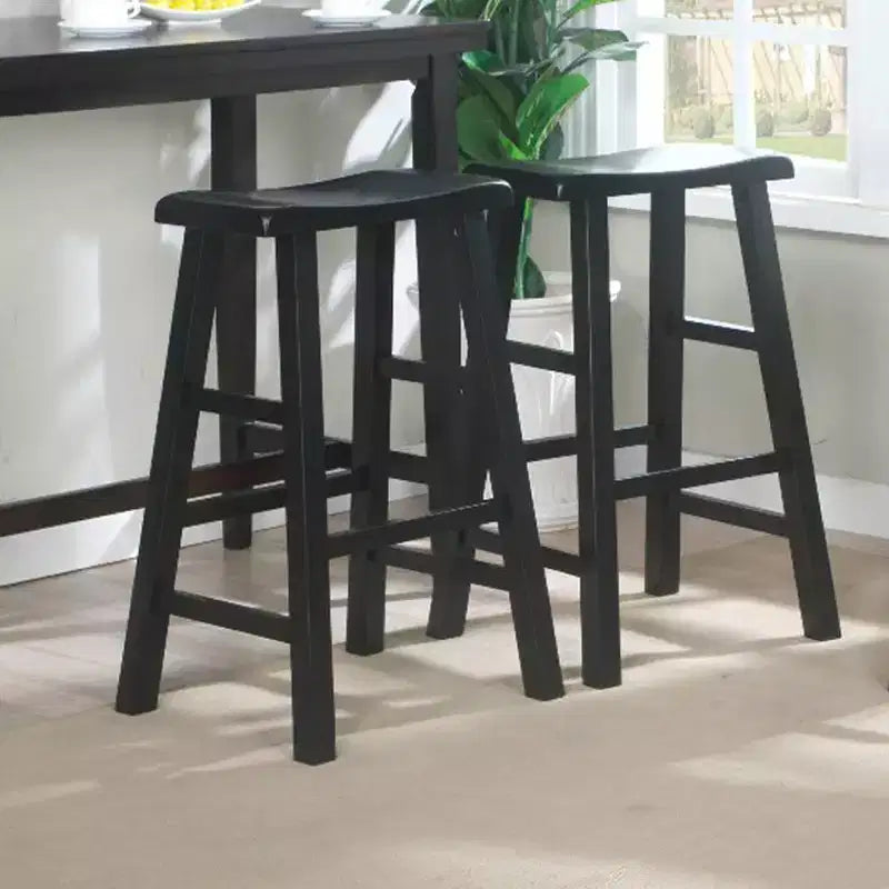 Tabourets de bar de cuisine eHemco en bois massif, 29 po, ensemble de 2