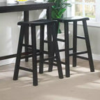 Tabourets de bar de cuisine eHemco en bois massif, 29 po, ensemble de 2