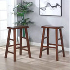 Tabourets de bar de cuisine eHemco en bois massif, 29 po, ensemble de 2