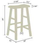 Tabourets de bar de cuisine eHemco en bois massif, 29 po, ensemble de 2