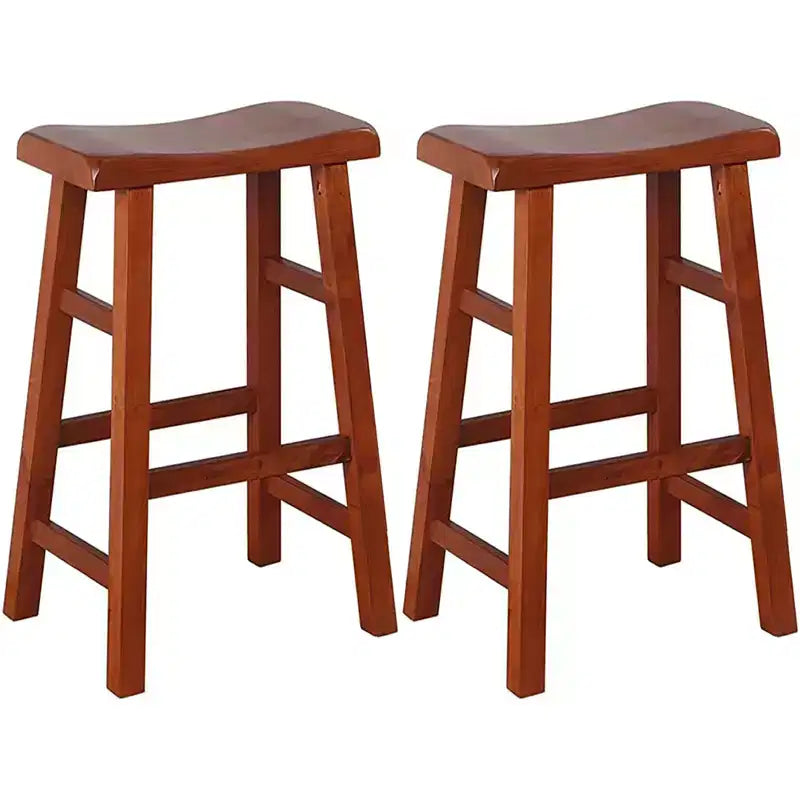 Tabourets de bar de cuisine eHemco en bois massif, 29 po, ensemble de 2
