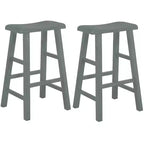 Tabourets de bar de cuisine eHemco en bois massif, 29 po, ensemble de 2