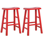 Tabourets de bar de cuisine eHemco en bois massif, 29 po, ensemble de 2
