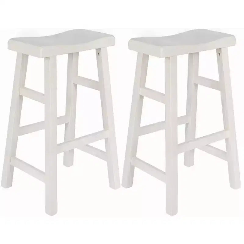 Tabourets de bar de cuisine eHemco en bois massif, 29 po, ensemble de 2