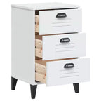 vidaXL Table de chevet D'appoint Meuble de chambre Bois d'ingénierie - Blanc Gris anthracite