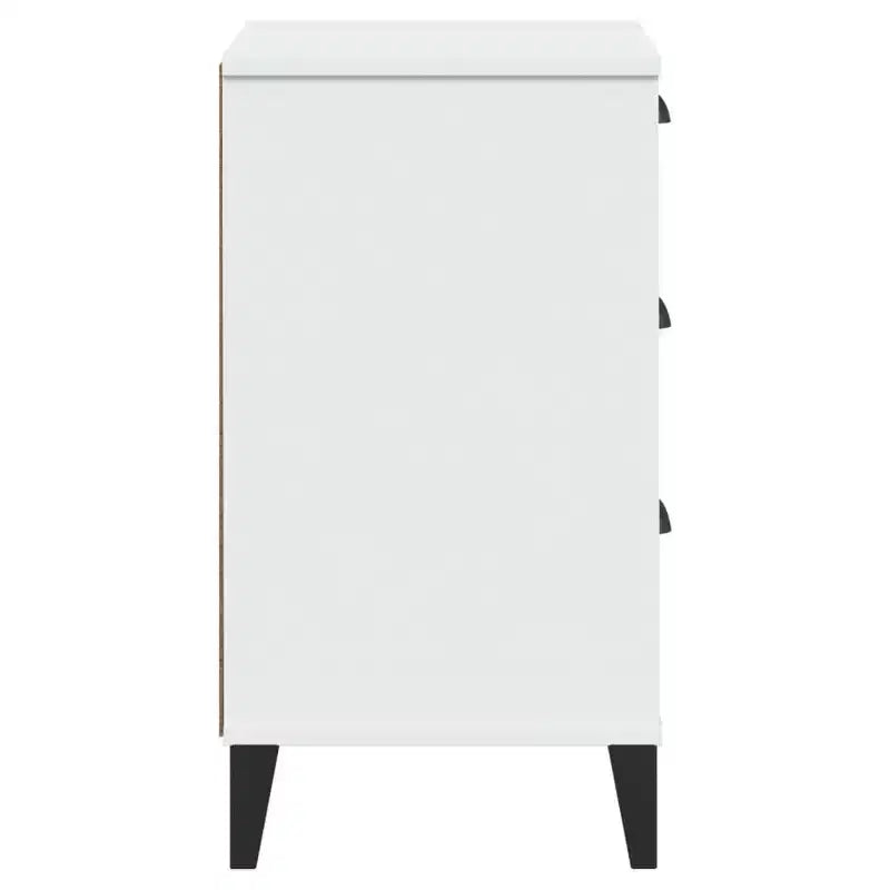 vidaXL Table de chevet D'appoint Meuble de chambre Bois d'ingénierie - Blanc Gris anthracite