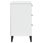 vidaXL Table de chevet D'appoint Meuble de chambre Bois d'ingénierie - Blanc Gris anthracite