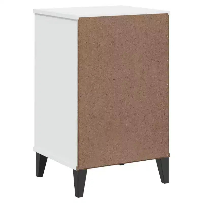 vidaXL Table de chevet D'appoint Meuble de chambre Bois d'ingénierie - Blanc Gris anthracite