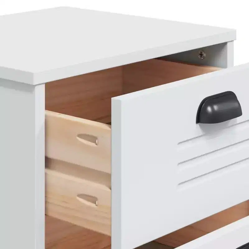 vidaXL Table de chevet D'appoint Meuble de chambre Bois d'ingénierie - Blanc Gris anthracite
