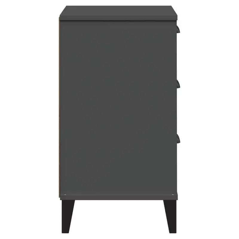 vidaXL Table de chevet D'appoint Meuble de chambre Bois d'ingénierie - Blanc Gris anthracite