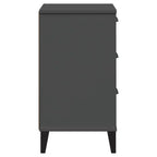 vidaXL Table de chevet D'appoint Meuble de chambre Bois d'ingénierie - Blanc Gris anthracite