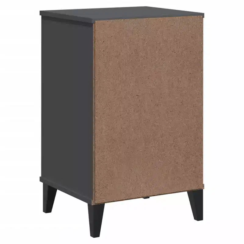 vidaXL Table de chevet D'appoint Meuble de chambre Bois d'ingénierie - Blanc Gris anthracite