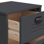 vidaXL Table de chevet D'appoint Meuble de chambre Bois d'ingénierie - Blanc Gris anthracite