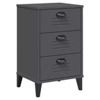 vidaXL Table de chevet D'appoint Meuble de chambre Bois d'ingénierie - Blanc Gris anthracite