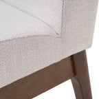 Ensemble de salle à manger 5 pièces avec 4 chaises rembourrées, style moderne du milieu du siècle, beige/gris+noyer-ModernLuxe
