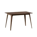 Ensemble de salle à manger 5 pièces avec 4 chaises rembourrées, style moderne du milieu du siècle, beige/gris+noyer-ModernLuxe