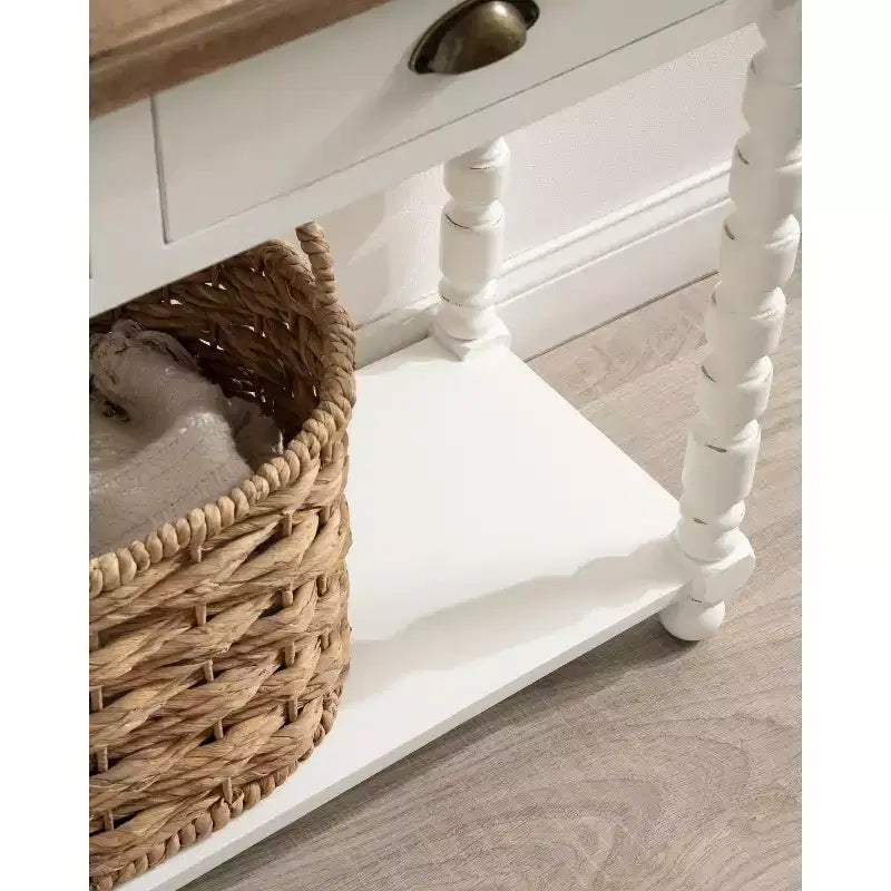 Console de rangement Kate and Laurel Rutledge, 40x14x33, Blanc