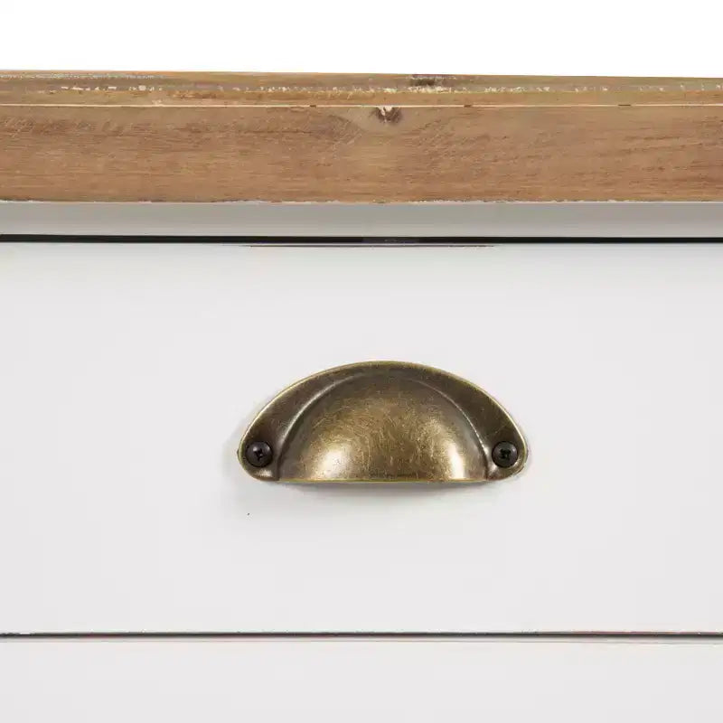 Console de rangement Kate and Laurel Rutledge, 40x14x33, Blanc