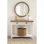 Console de rangement Kate and Laurel Rutledge, 40x14x33, Blanc