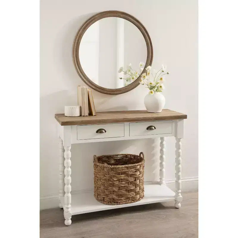 Console de rangement Kate and Laurel Rutledge, 40x14x33, Blanc