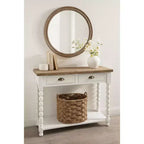 Console de rangement Kate and Laurel Rutledge, 40x14x33, Blanc