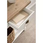 Console de rangement Kate and Laurel Rutledge, 40x14x33, Blanc