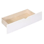 Lit superposé jumeau sur jumeau/double sur double avec 2 tiroirs et armoire multicouche, solution de rangement peu encombrante, blanc/gris - ModernLuxe