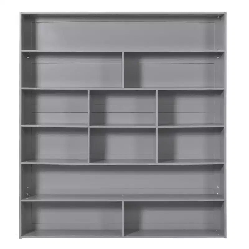Lit superposé jumeau sur jumeau/double sur double avec 2 tiroirs et armoire multicouche, solution de rangement peu encombrante, blanc/gris - ModernLuxe